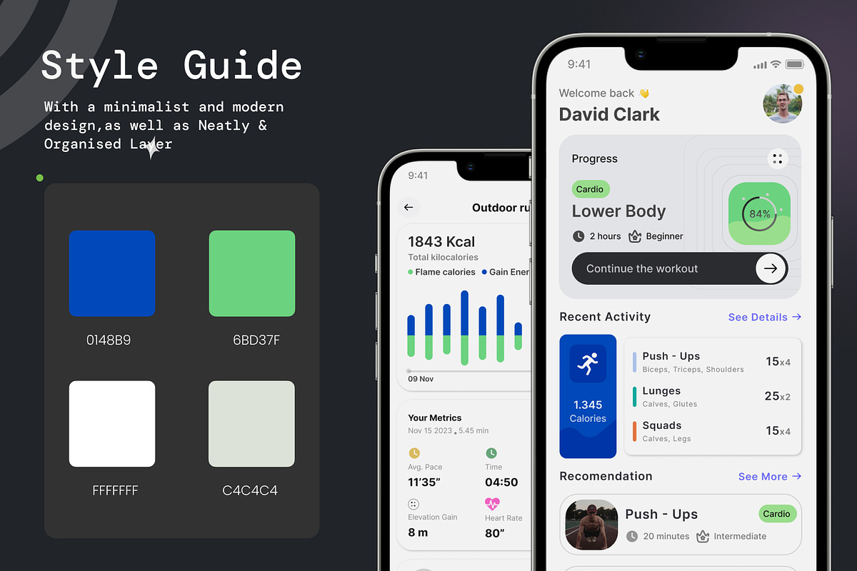 Fitness App | Exercise app, an UI Kit Template by Muhammad_Ahmad (Photo 4 of 6)