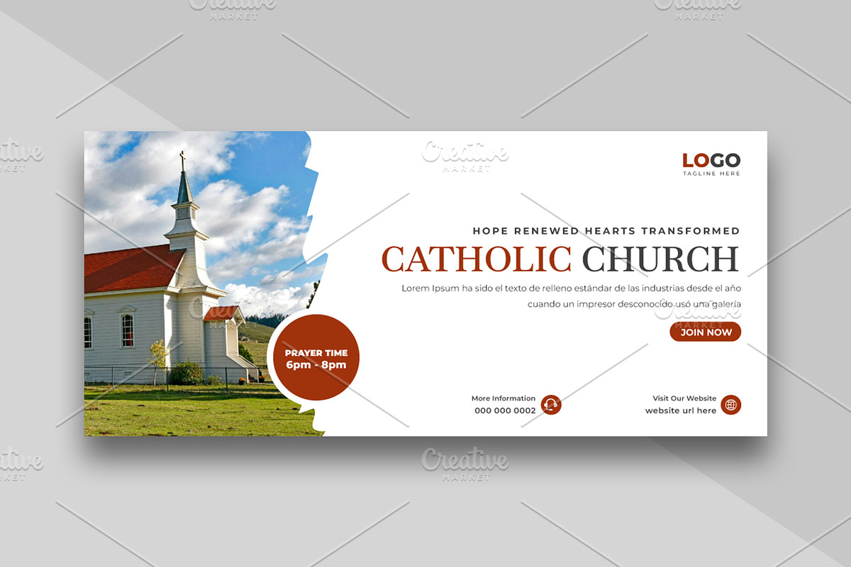 Catholic Church Facebook Cover, a Social Media Template by Designgrove (Photo 3 of 3)