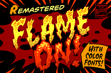 Flame On - firey comic FX color font