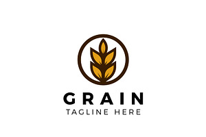 Wheat Grain Logo Design, a Branding & Logo Template by AlvinStd