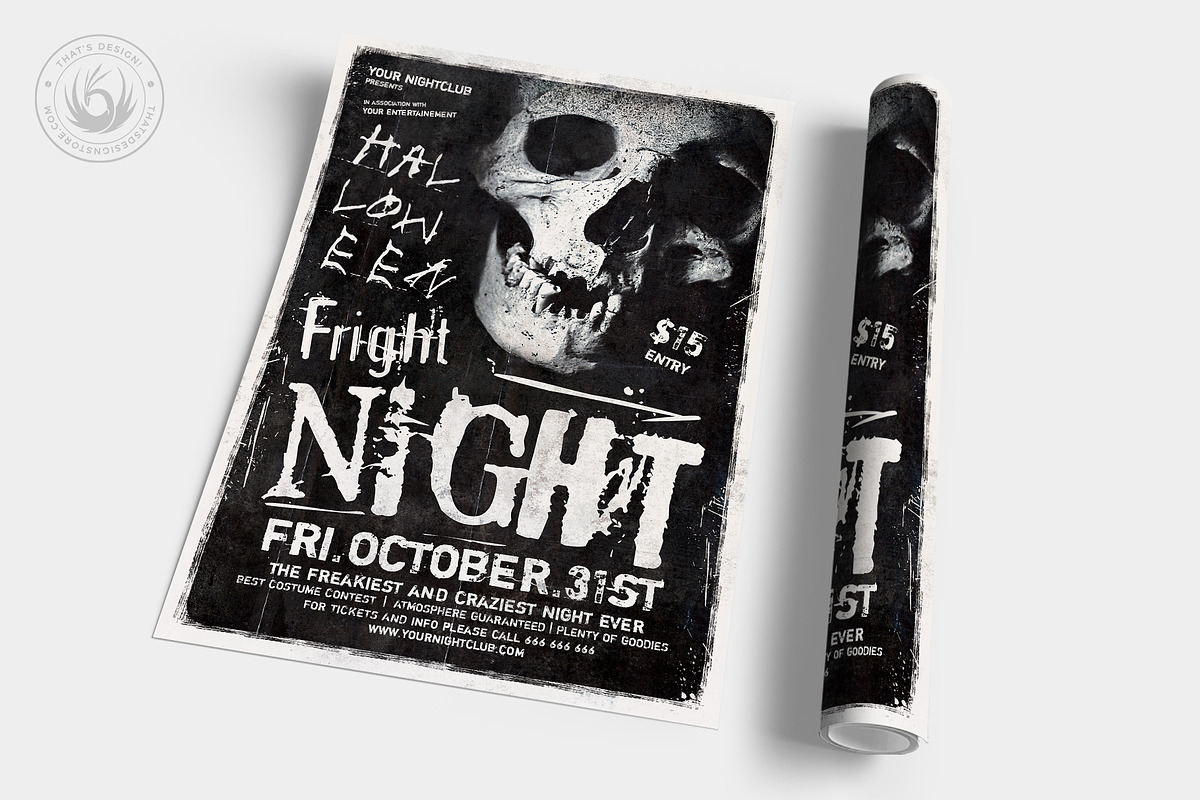 Halloween Flyer Template V12, a Flyer Template by ThatsDesignArt (Photo 5 of 7)