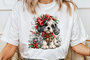 Whimsical Christmas Dog Clipart PNG, a Seasonal Illustration by Canvas Craft (Thumbnail 6 of 10)