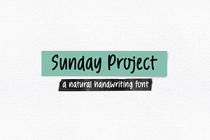 Sunday Project - handwriting font