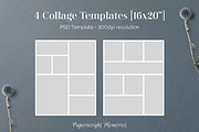 4 16x20 PSD Collage Board Templates, a Templates & Theme by Paperweight Memories (Thumbnail 2 of 6)