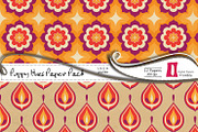 Poppy Hues Digital Paper Pack, a Pattern Graphic by InkBite Designs (Thumbnail 2 of 3)
