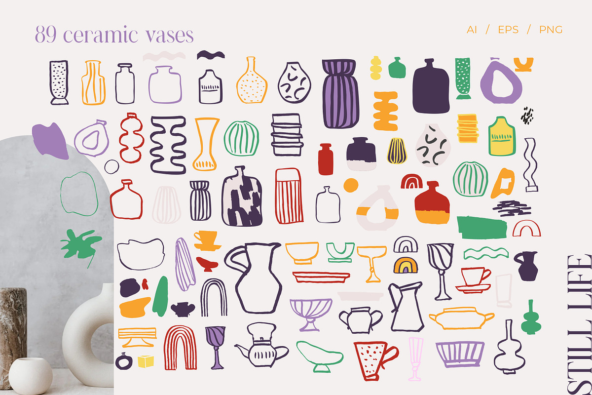 Still life creator patterns & poster, an Object Graphic by yttadesign (Photo 13 of 15)