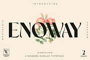 Enoway - Art Nouveau Typeface, a Sans Serif Font by Valentino Vergan (Thumbnail 1 of 10)
