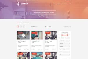 Elysium - Real Estate PSD Template