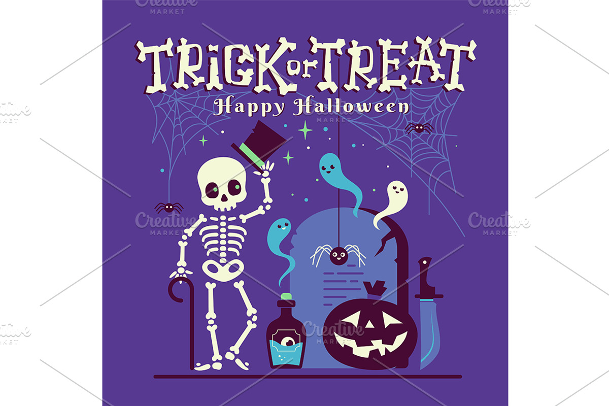 3 Halloween Greeting Cards, an Illustration by tetiana.svirska (Photo 3 of 4)