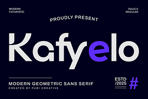 Kafyelo - Modern Geometric Sans Font