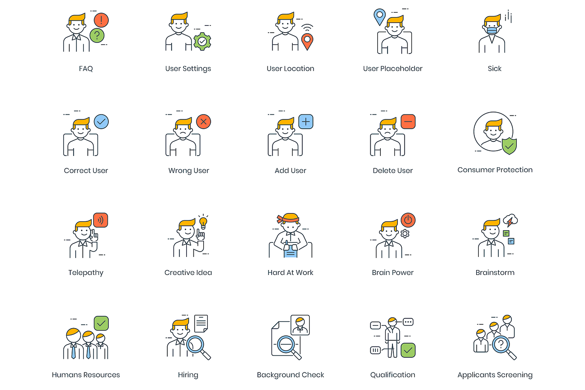 95 Business People Icons, an Icon by Flat Icons (Photo 3 of 6)