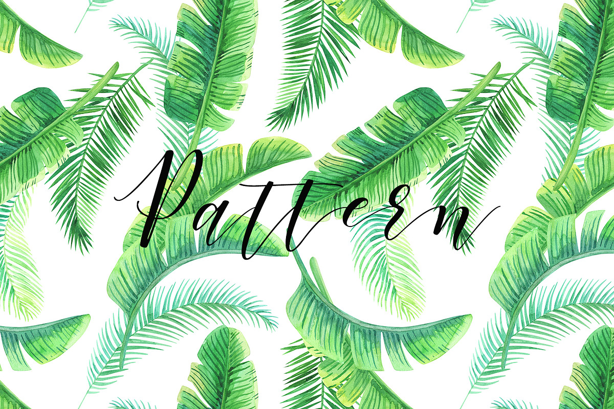 Tropical. Watercolor patterns., a Pattern Graphic by Anyuka (Photo 9 of 10)