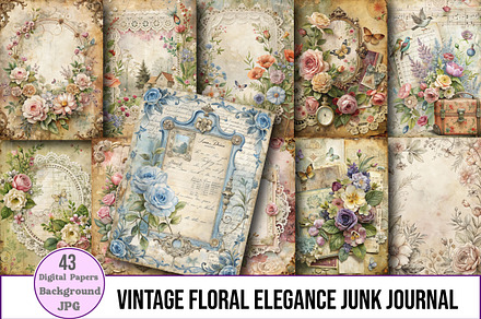 Vintage Floral Elegance Junk Journal