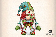 Christmas Patchwork Gnome PNG, an Illustration by Dream Creation (Thumbnail 1 of 5)