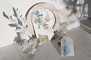 Christmas Decor Watercolor Set, a Decorative Illustration by Cat In Colour (Thumbnail 11 of 14)