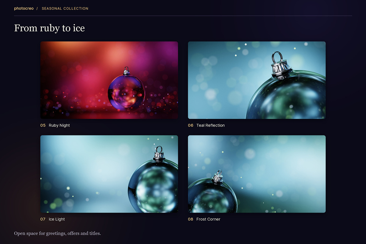 Winter Baubles - 12 JPG Backgrounds, a Background Graphic by Photocreo Michal Bednarek (Photo 3 of 6)