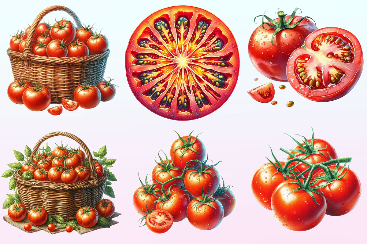 Watercolor Tomatoes Clipart, a Graphic by CitraGraphics (Photo 2 of 4)