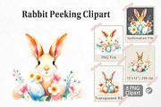 Rabbit Peeking Clipart, a Graphic by Artnoy (Thumbnail 1 of 5)