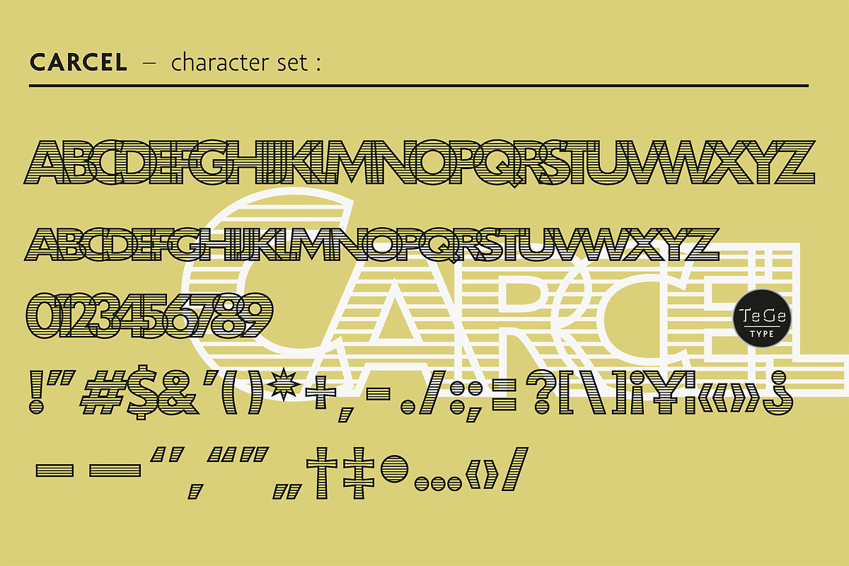 Carcel, a Font by TeGeType foundry (Photo 5 of 5)