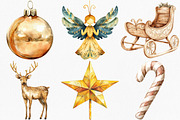 Watercolor Aesthetic Christmas PNG, an Illustration by Canvas Craft (Thumbnail 2 of 7)