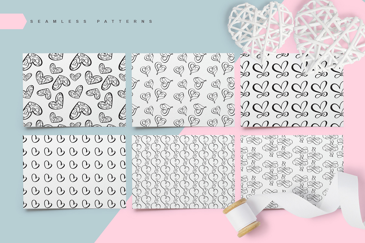 Lovingly Symbol Flourish Hearts Font preview 5