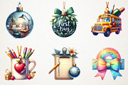 Back To School Ornament Clipart, an Illustration by RobertsArt (Thumbnail 2 of 7)