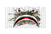 Military print. Flying Tiger Shark, an Illustration by SergeyBitos (Thumbnail 1 of 3)