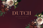 Vintage Floral Clip Art - Dutch, an Illustration by Create The Cut (Thumbnail 9 of 12)