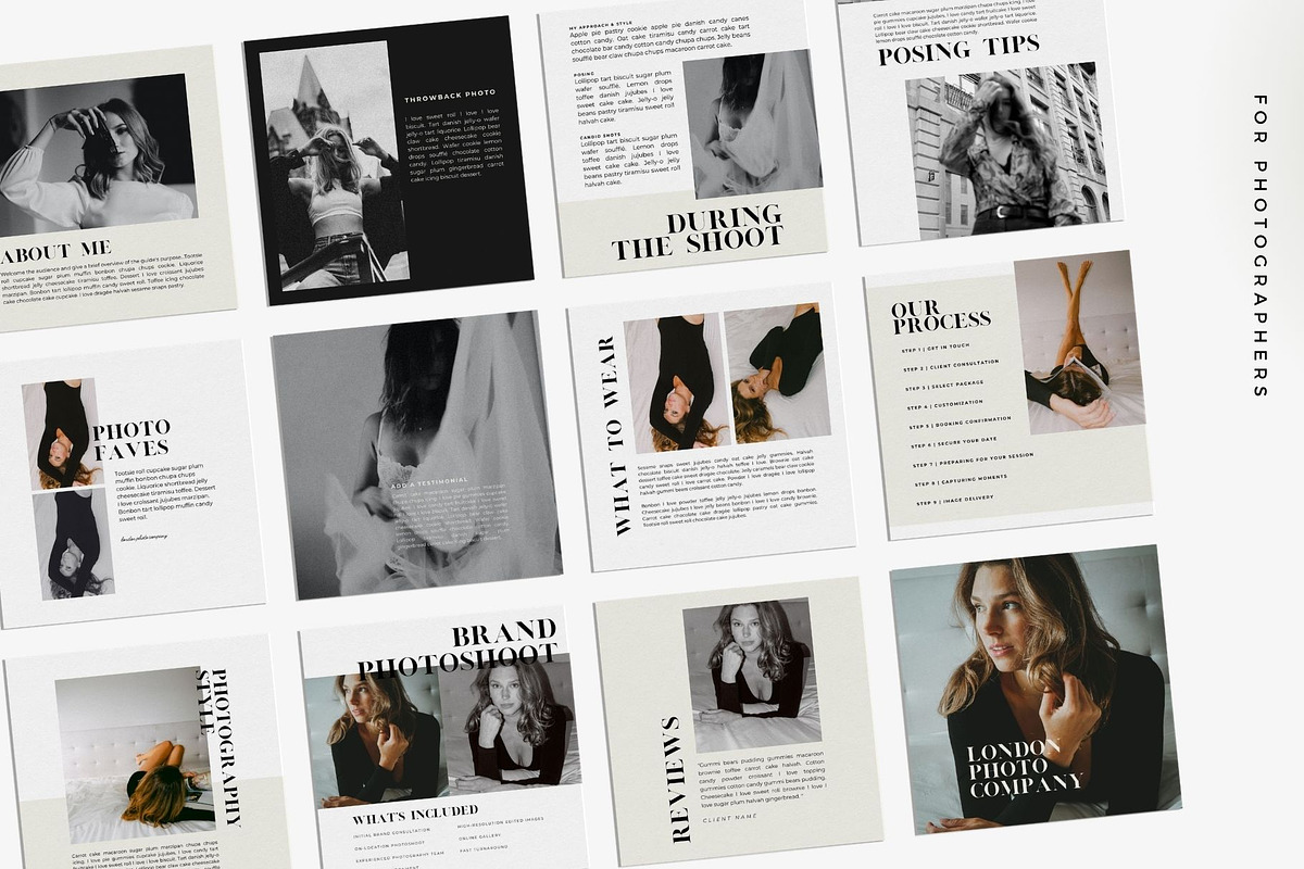 Photography Instagram Templates, a Social Media Template by Blush Created (Photo 1 of 19)