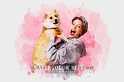 Watercolor Splash Photo Effect PSD, an Action Add-On by liptouse (Thumbnail 1 of 10)