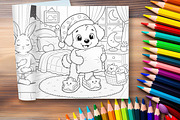 Cozy Bedtime Animal Coloring Page, a Brochure Template by LA Design (Thumbnail 10 of 10)