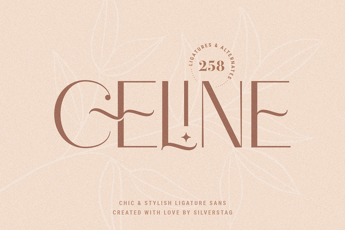 Celine - Chic Ligature Sans & Extras, a Sans Serif Font by SilverStag Type Foundry (Photo 23 of 23)