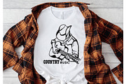 Country Music Cowboy Man with guitar, a Graphic by TanchaArt (Thumbnail 2 of 8)