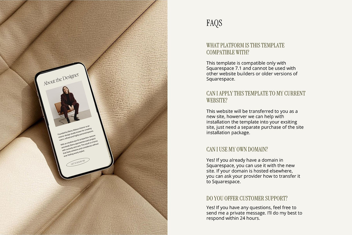 Interior Studio Squarespace Template, a Squarespace Template by Row Creative (Photo 10 of 10)