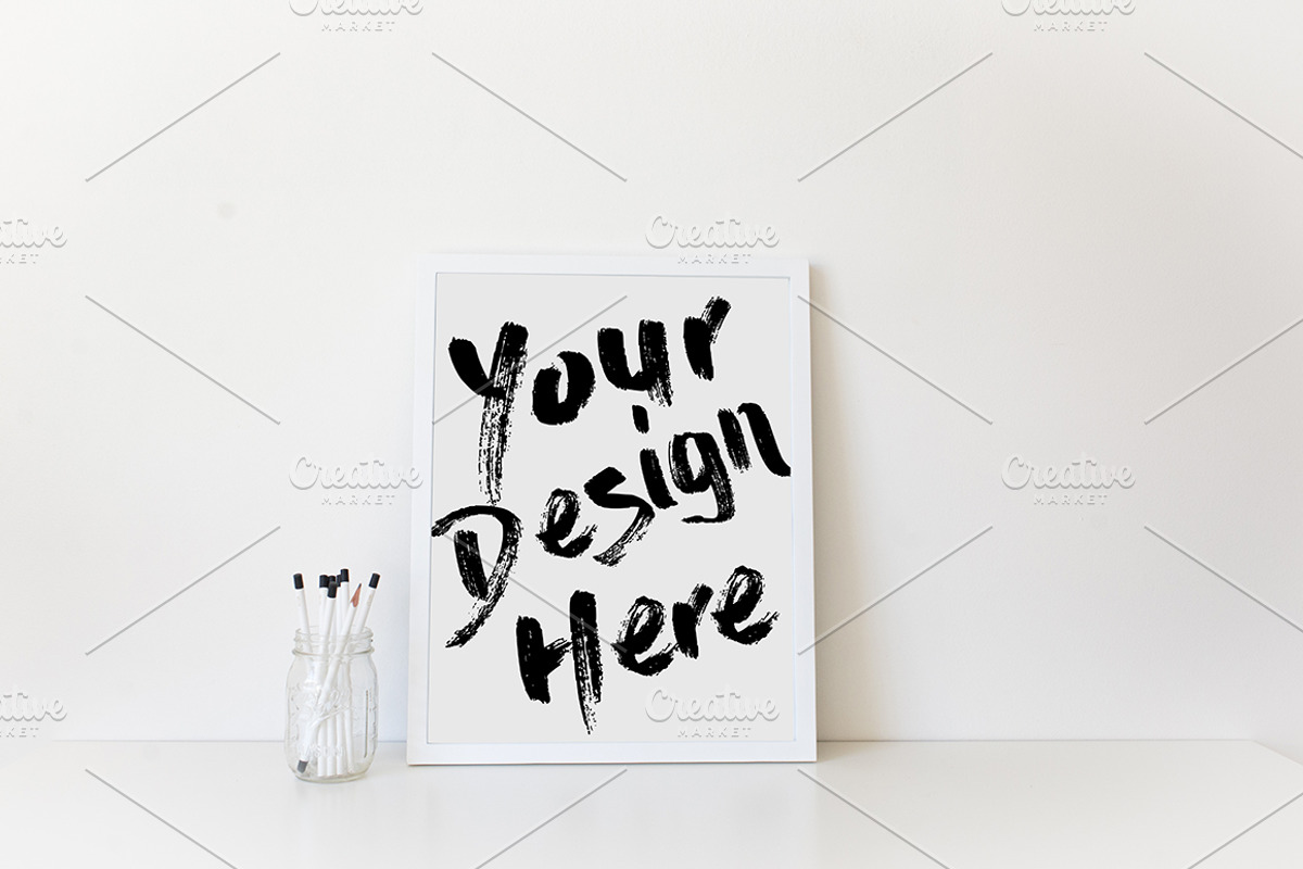 White 8x10 Frame Mockup, a Print Template by Pretty Techie (Photo 2 of 2)