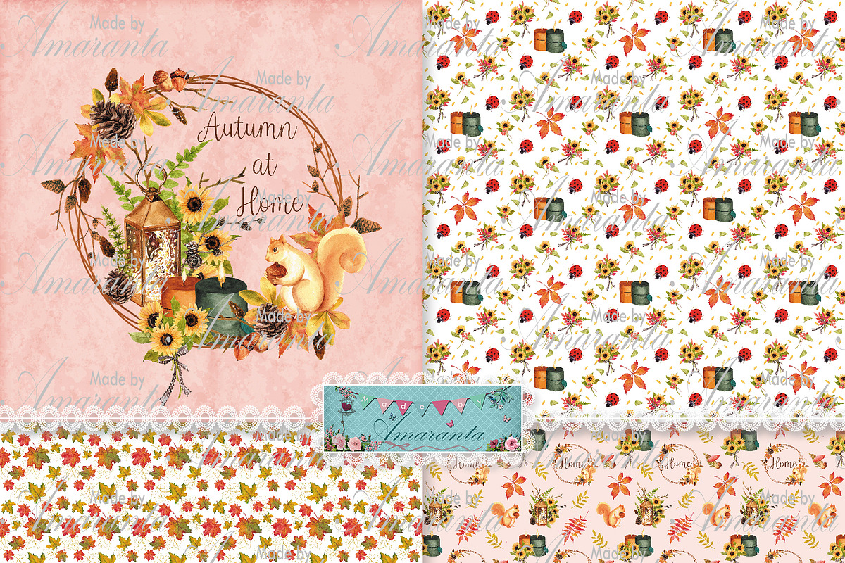 Autumn Life No-Ai Woodland Scrap Kit, a Pattern Graphic by MadeByAmaranta (Photo 4 of 10)