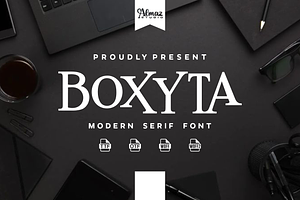 Boxyta, a Serif Font by almazstudio