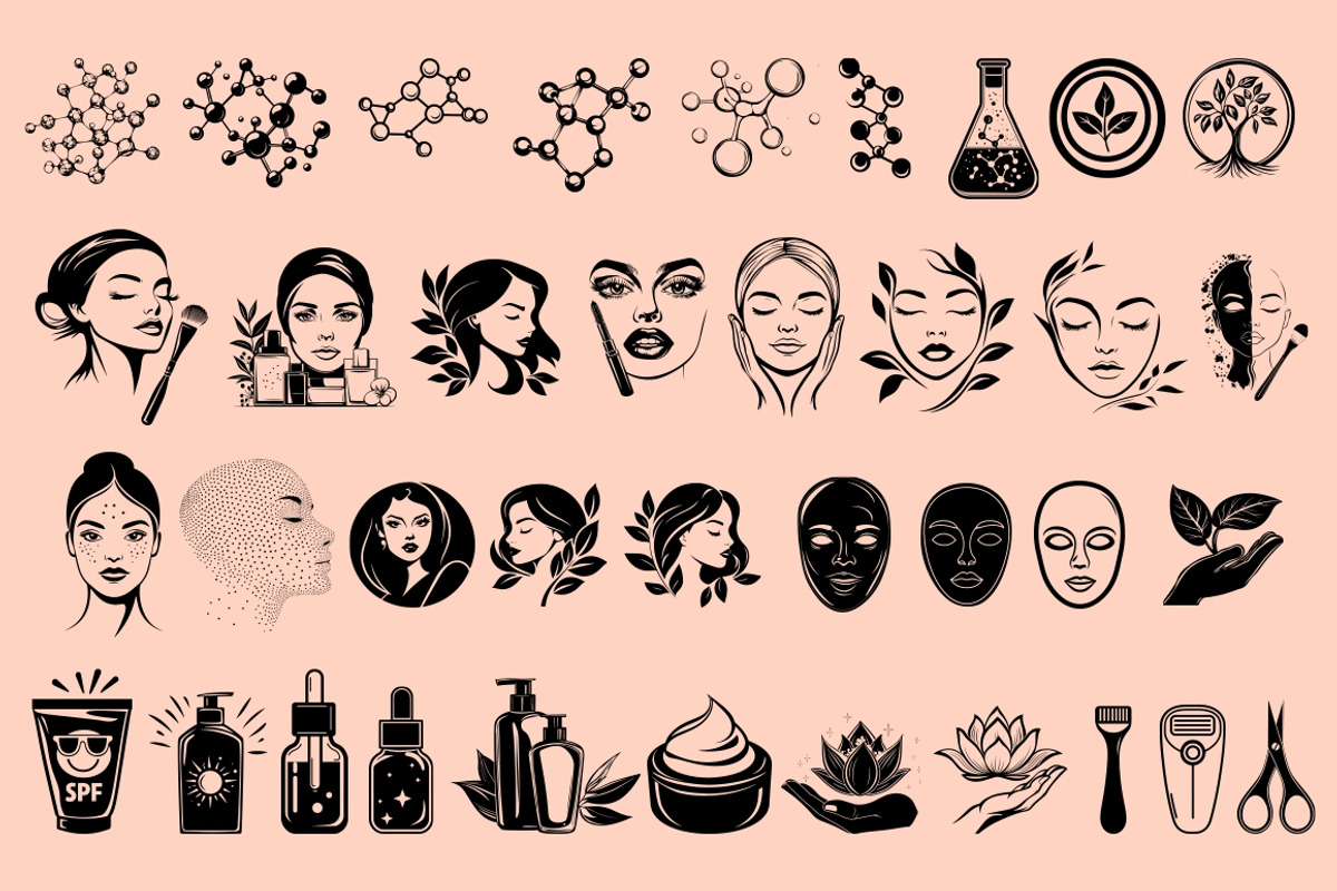 300 Beauty & Cosmetic Illustrations, a Healthcare Illustration by Nocturnal Wolf (Photo 13 of 16)
