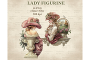 Lady Figurine Clipart PNG, an Illustration by Memories By Lea (Thumbnail 7 of 8)