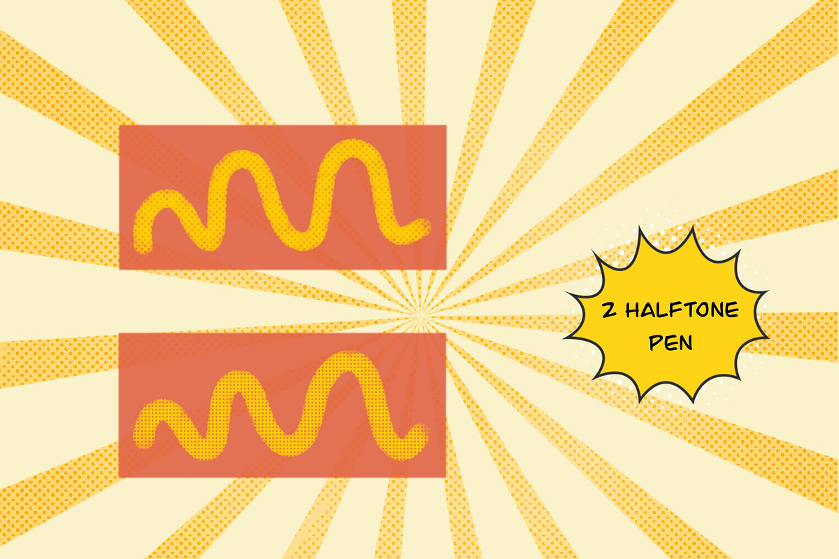 36 Halftone Procreate Brushes, a Brush Add-On by Pawsitively Aesthetic (Photo 3 of 9)