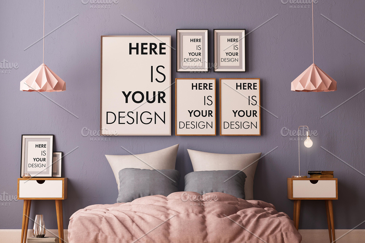 8 group mock-ups of posters, a Print Template by FilL239 (Photo 4 of 10)