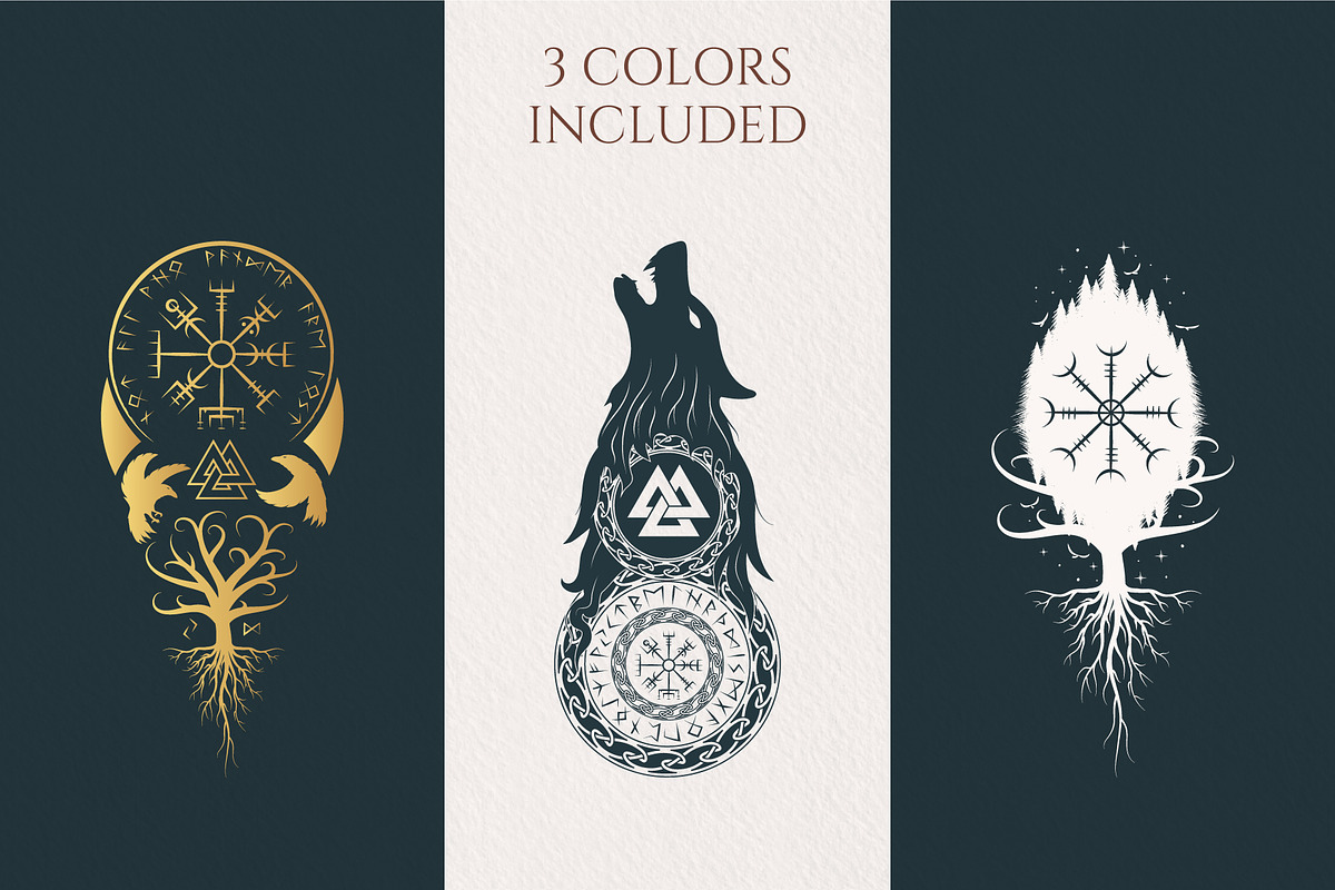 Hand drawn Viking Runes & Symbols, a Decorative Illustration by KirillsWorkshop (Photo 3 of 9)
