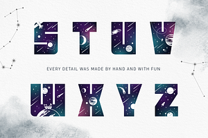 Lost In Space. Colored Font SVG