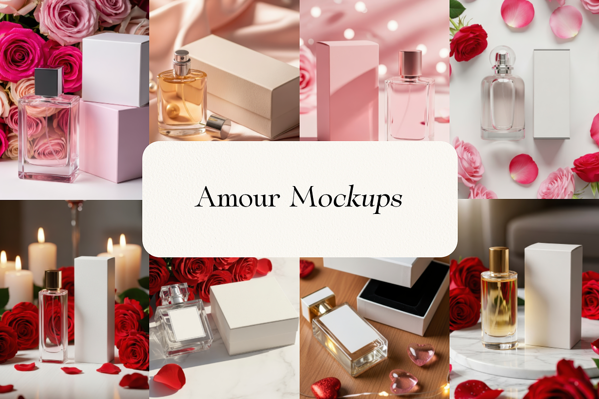Valentine Perfume Bottle Mockup 1000, a Packaging Mockup by KennedyStudio (Photo 8 of 15)
