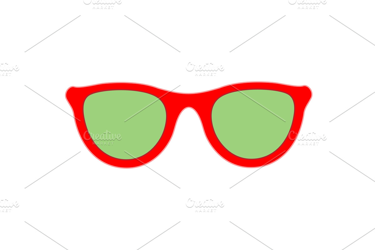 Summer beach sunglasses vector eye, an Object Illustration by SiberianArt