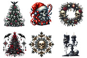 Watercolor Gothic Christmas Clipart, an Illustration by SinaCreation (Thumbnail 3 of 7)