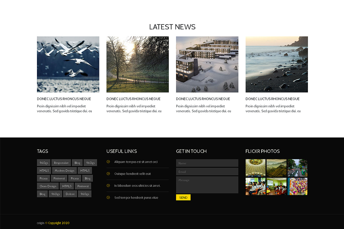 Origin Bootstrap Responsive Template, a Bootstrap Template by IceTemplates
