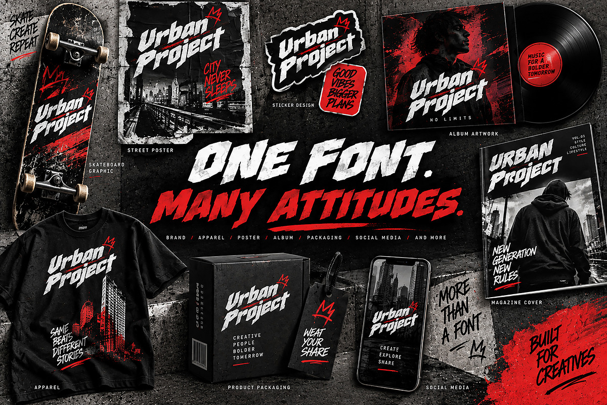 Urban Project, a Script Font by Wow Magic (Photo 5 of 5)