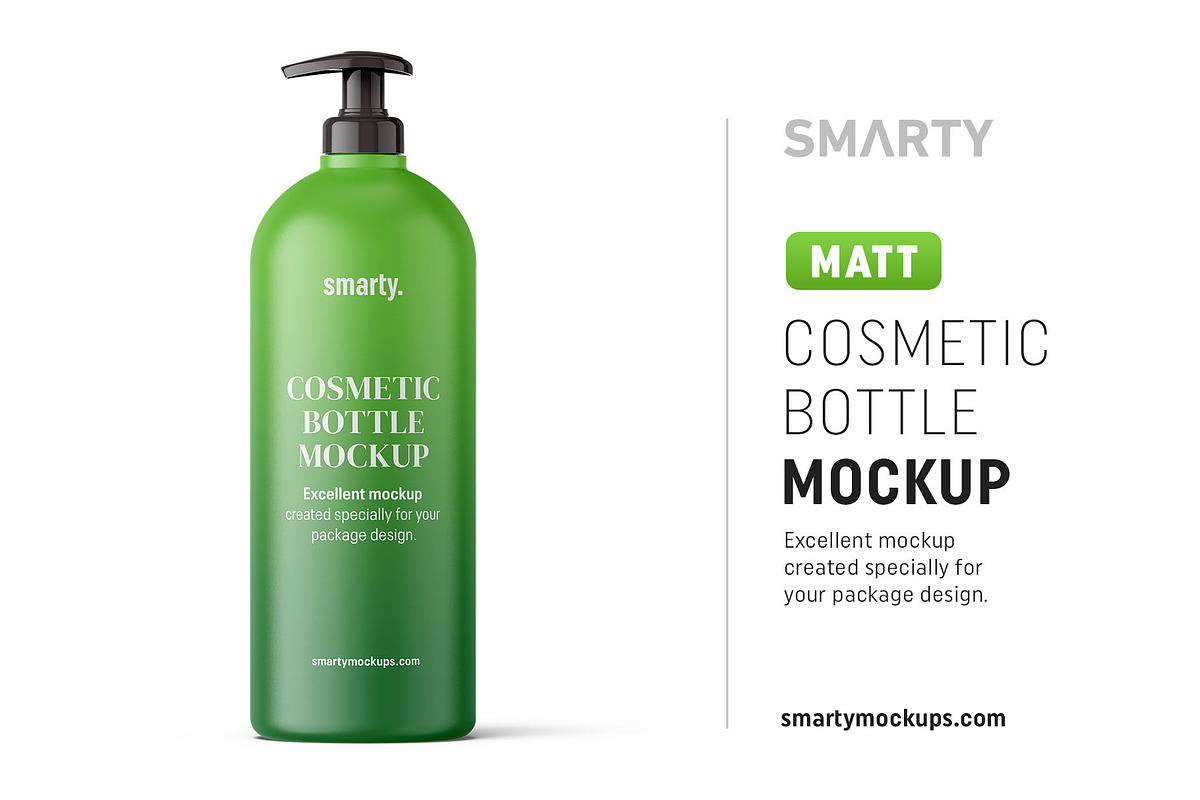 Matte pump bottle mockup, a Packaging Mockup by Smarty Mockups (Photo 1 of 5)