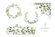 Watercolor Eucalyptus Clipart, an Object Graphic by ArtGiftsStudio (Thumbnail 4 of 6)